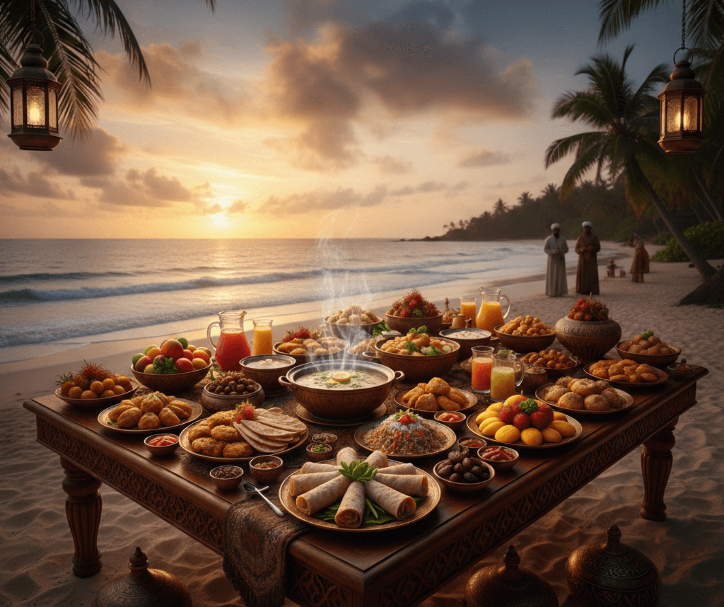 A festive Iftar table setting